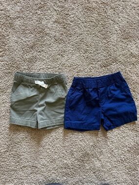 Carters Elastic Waist Shorts - Blue and Olive size 12 months